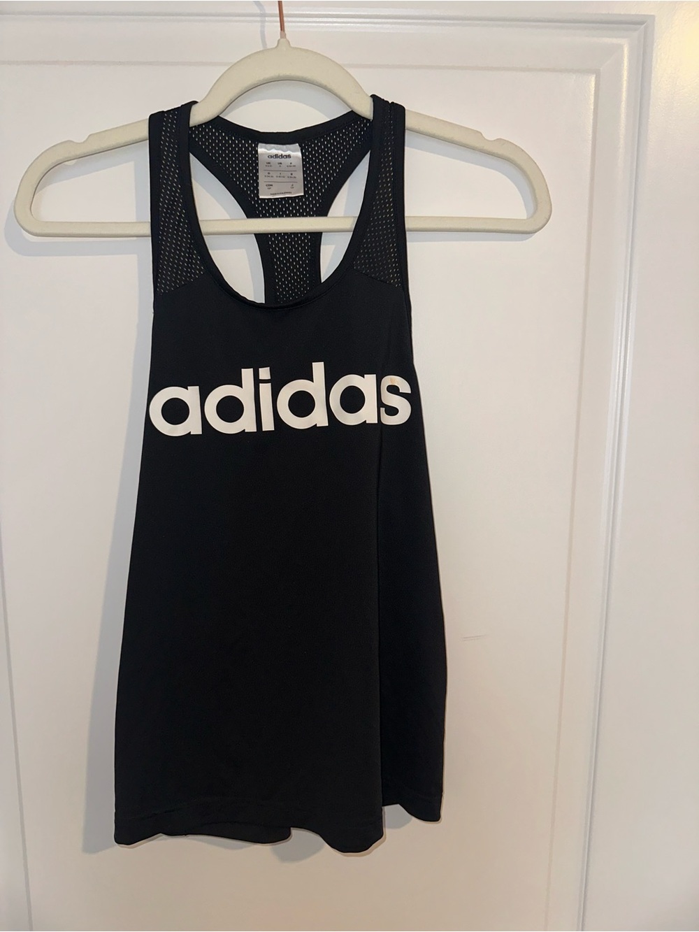 adidas Women’s Black Logo Racerback Tank